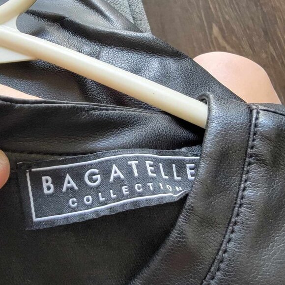 Black Faux Leather shirt, size XS - Picture 7 of 9